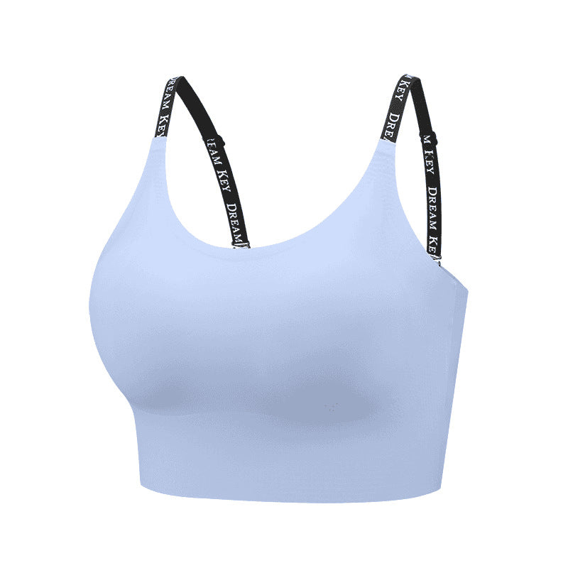 Adjustable Strap Crop Tank Sports Bra Jelly Gel Pad Yoga Gym