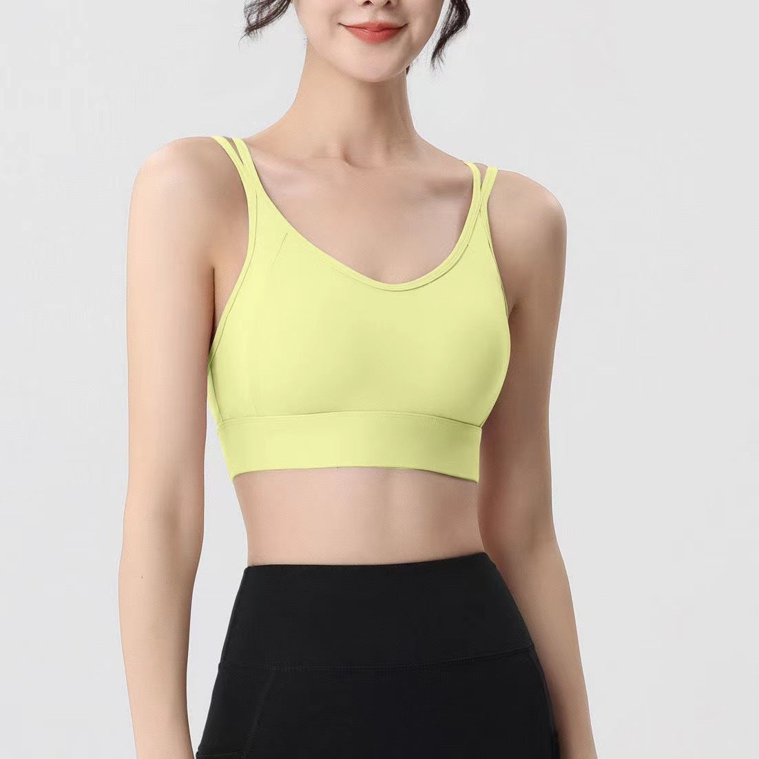 Criss-Cross Back Sports Bra for Running & Yoga