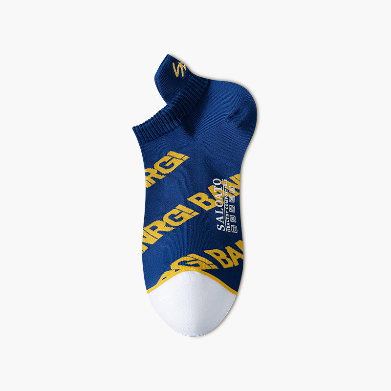 Men's Pure Cotton Ankle Socks - Breathable Summer Boat Socks