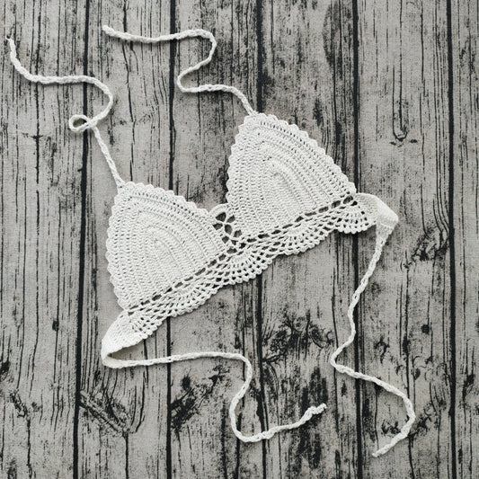 Handmade Crochet Lace Push-Up Bra