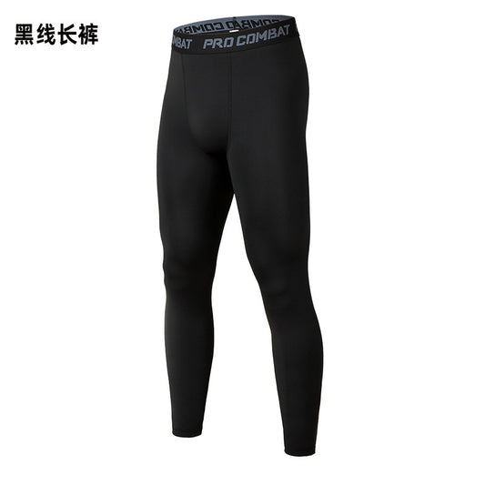 men's compression leggings - fast dry athletic tights for running yoga basketball