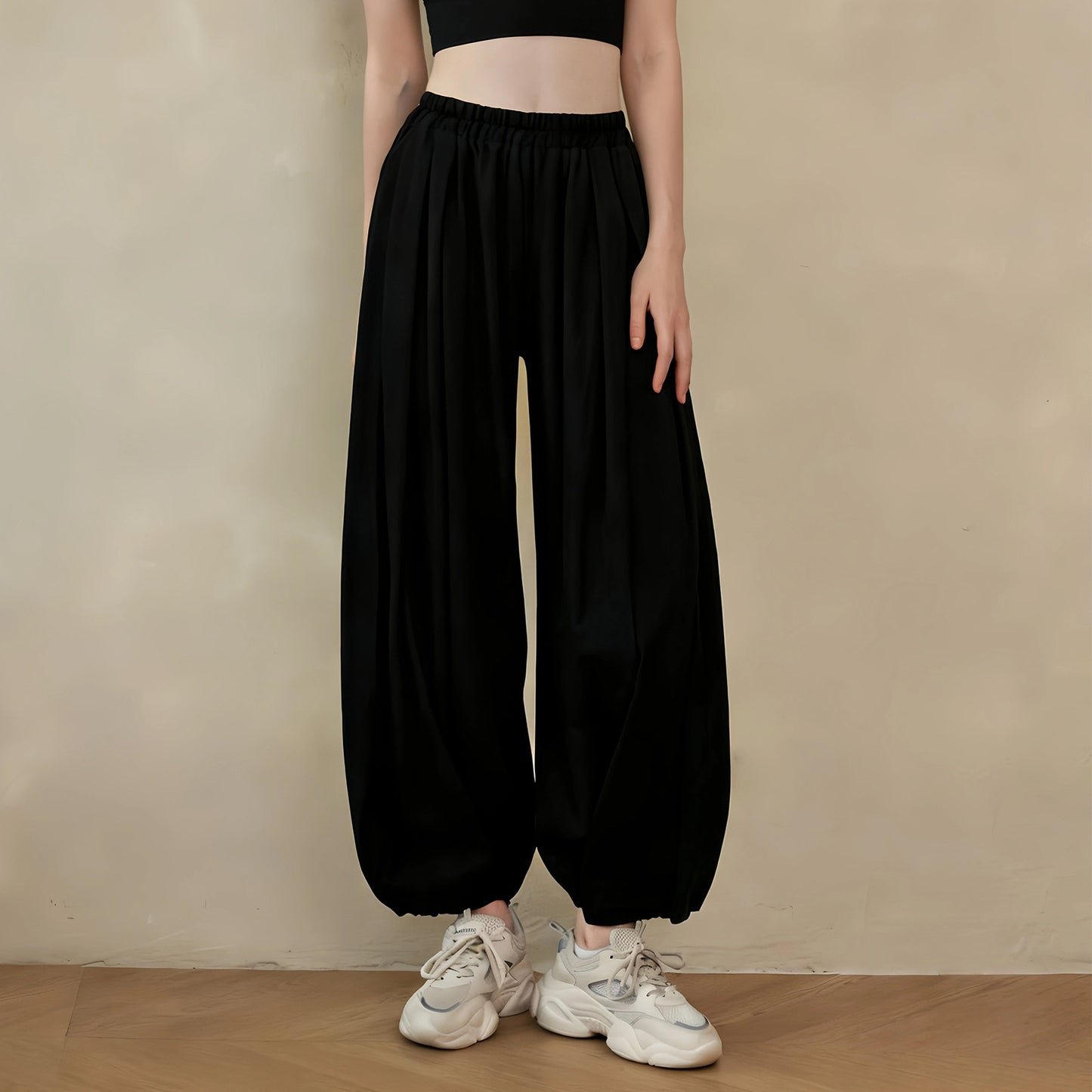 Harem Pants Wide Leg Yoga Trousers Soft Cotton Summer Athleisure