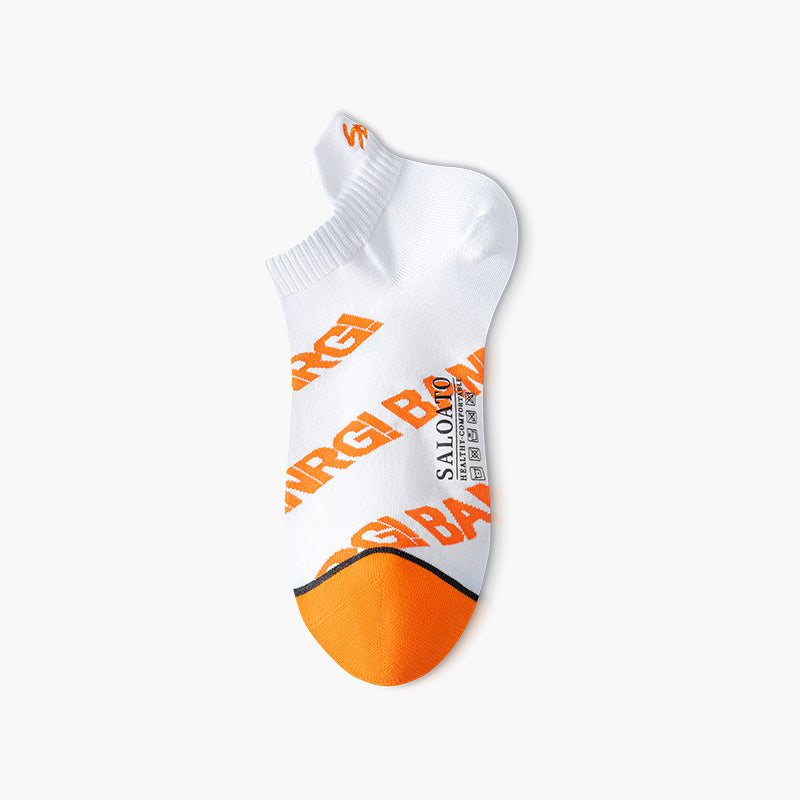 Men's Pure Cotton Ankle Socks - Breathable Summer Boat Socks
