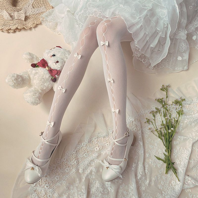 Ripped Lace Fishnet Tights Cutout Stockings Y2K Punk Style