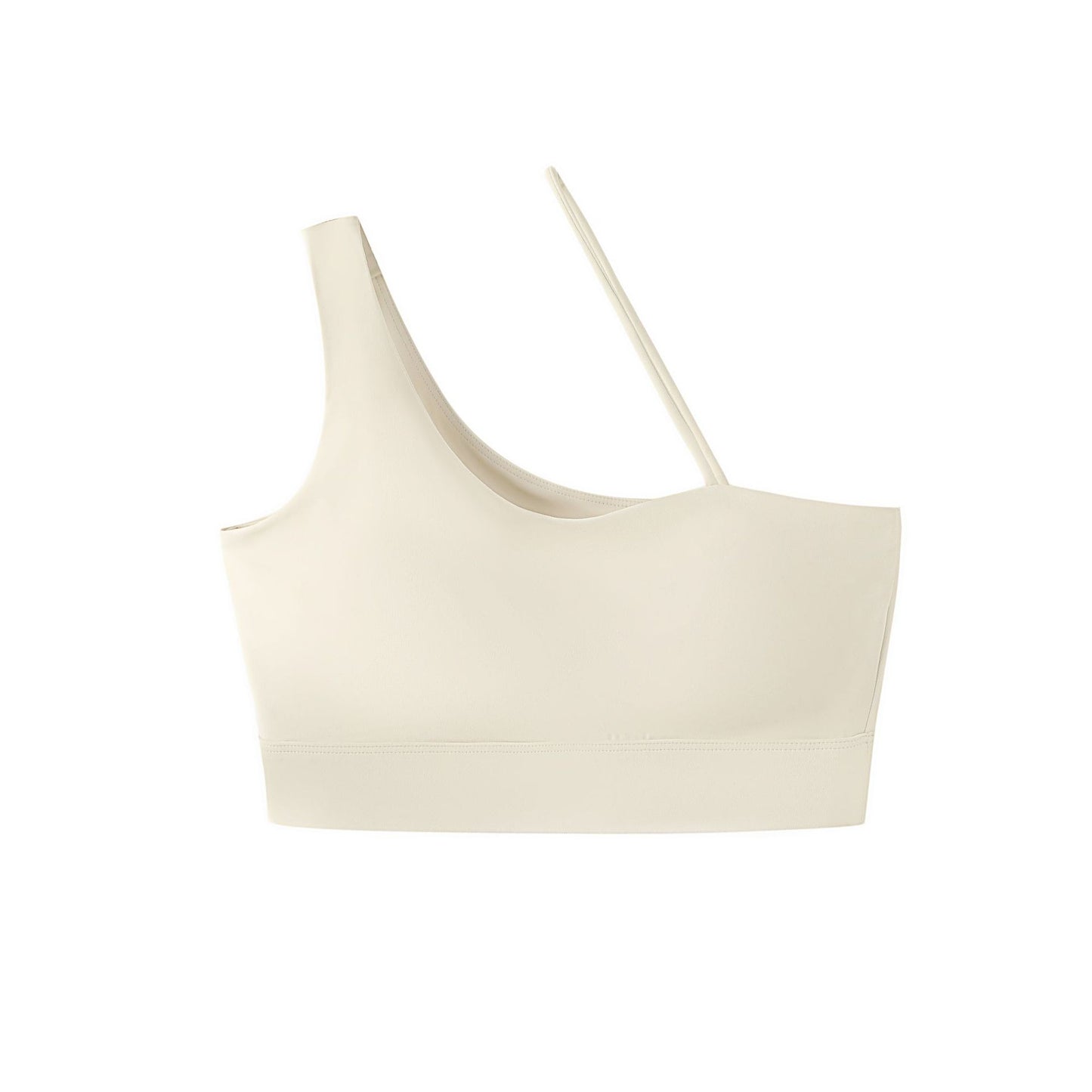 Asymmetrical Strap Sports Bra with Chest Pad - Yoga Essential