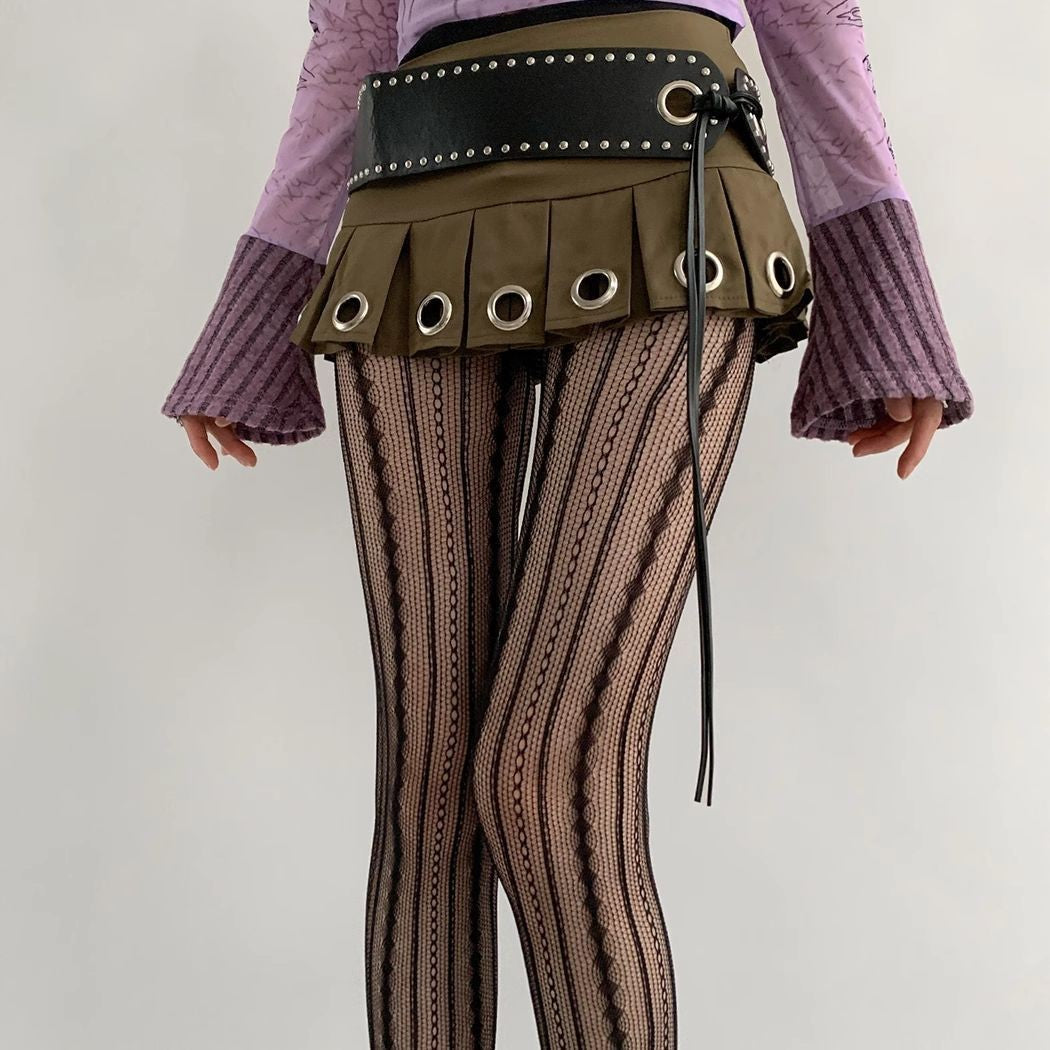 Lace Floral Mesh Tights - Sheer Patterned Pantyhose for Women