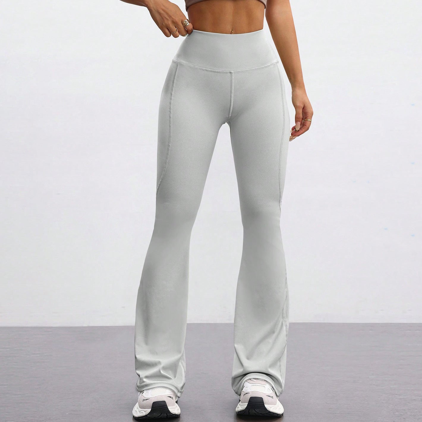 High Waisted Flared Yoga Pants Butt Lifting Naked Feel Stretch Quick Dry