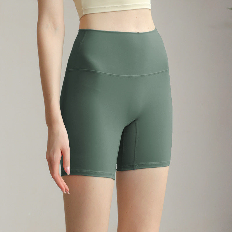 High-Waisted Peach-Booty Yoga Shorts for Fitness & Activewear