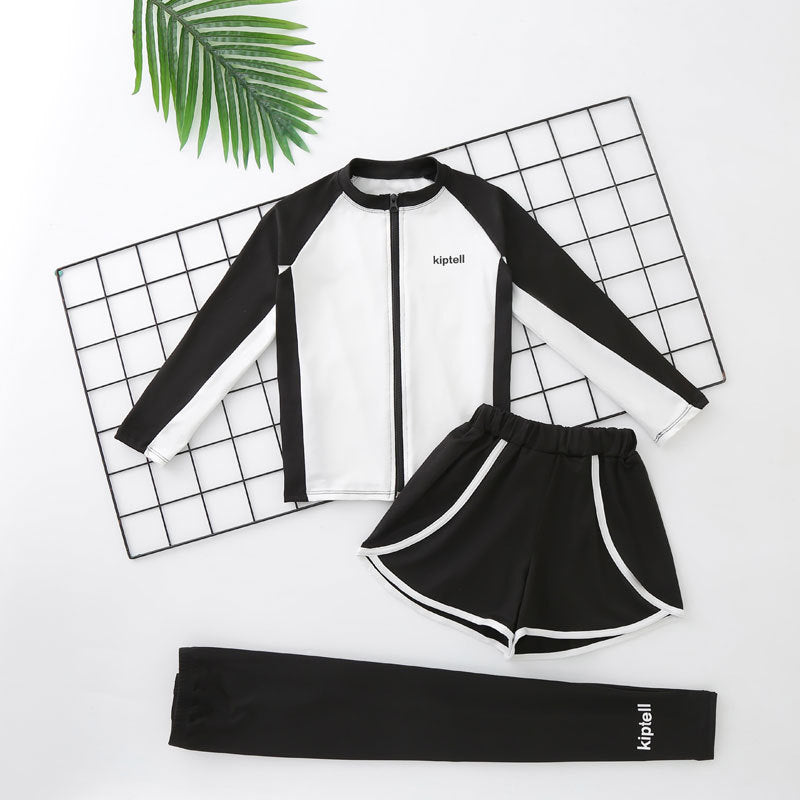 Kids UPF50+ Rash Guard Long Sleeve Long Pants Family Swimwear