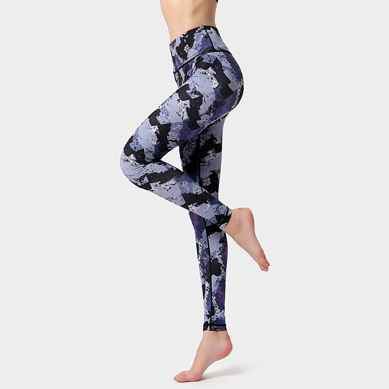 High Waisted Floral Yoga Leggings - Butt-Lifting Compression Pants for Workout