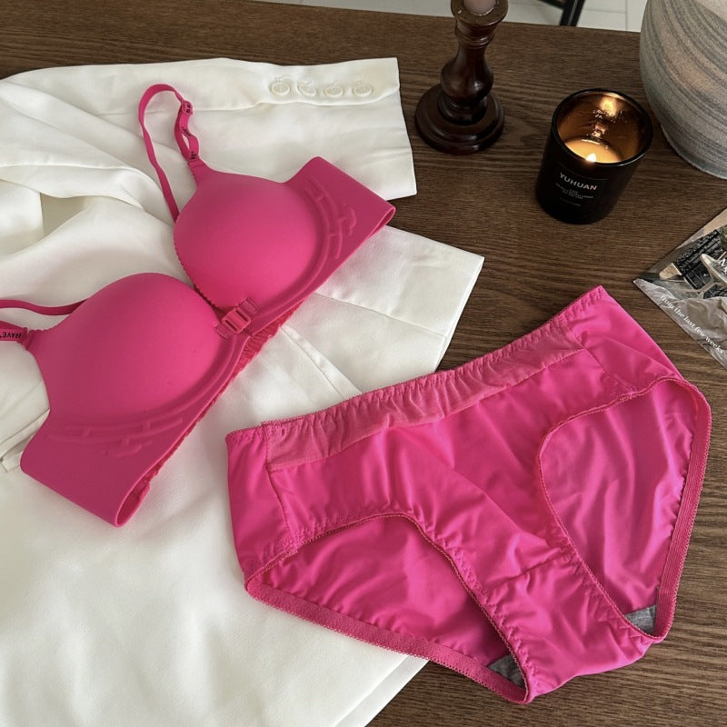 Front Hook Wireless Push Up Bra - Beautiful Back Support for Small Bust