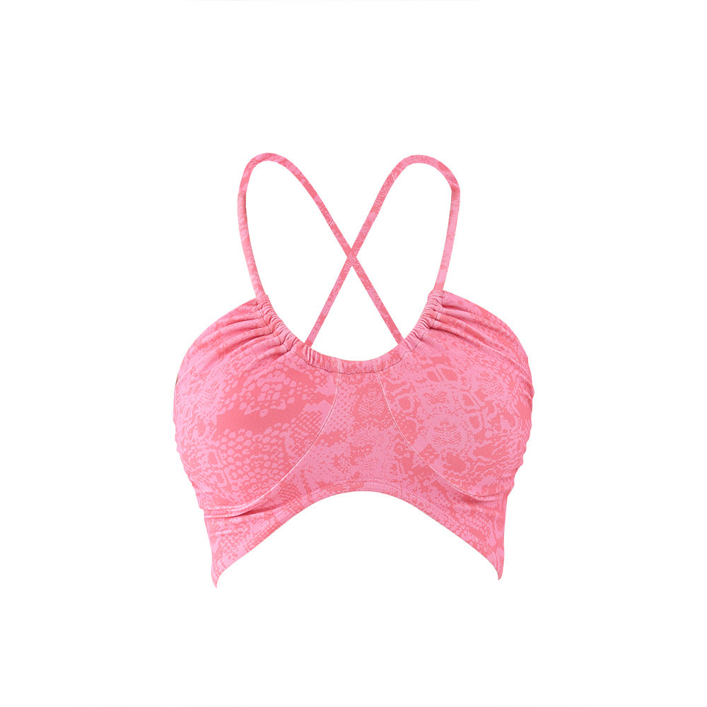 Criss Cross Back Seamless Yoga Bra