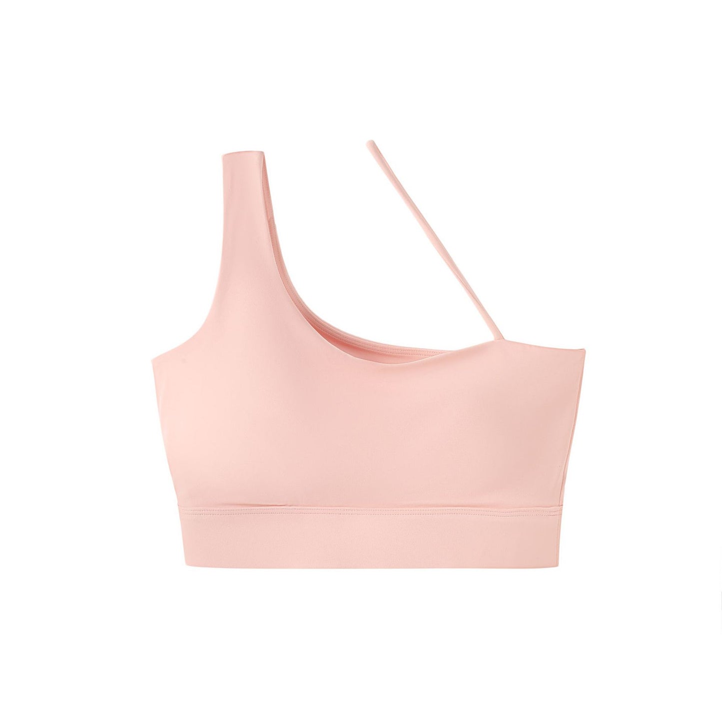 Asymmetrical Strap Sports Bra with Chest Pad - Yoga Essential