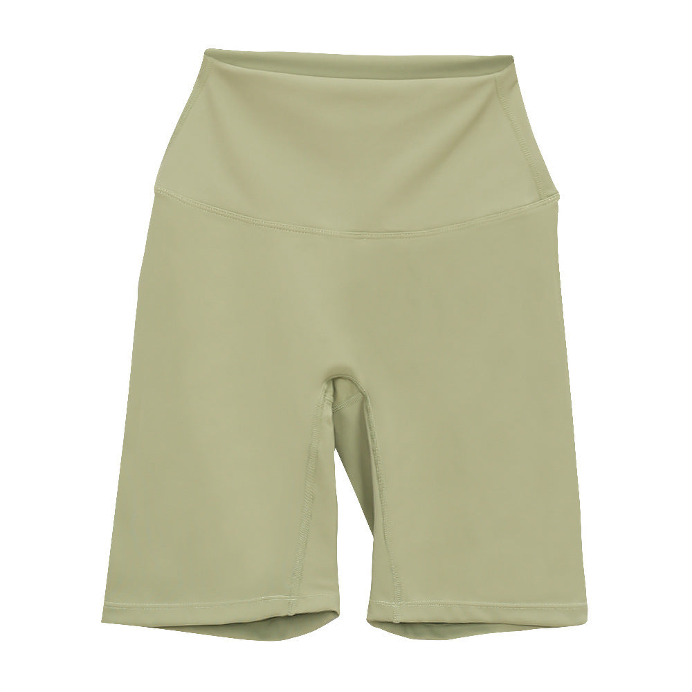 High Waist Five-Quarter Leg Yoga Shorts