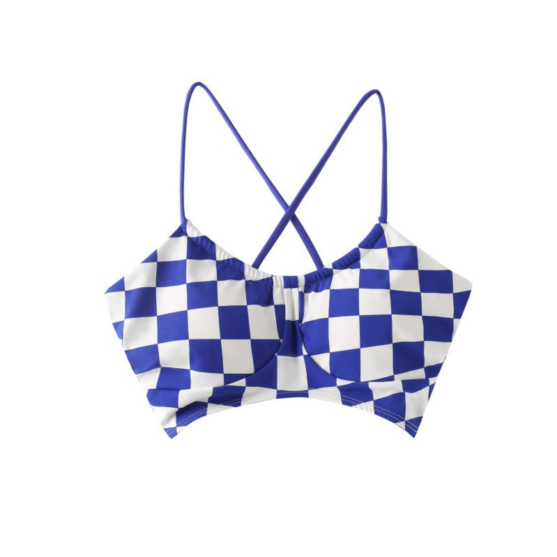 One-Piece Sports Bra U-Neck Cross Strap Yoga Top