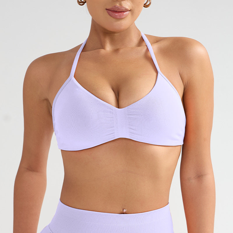 Elegant Back Strap Sports Bra - Ultra Supportive Yoga Top