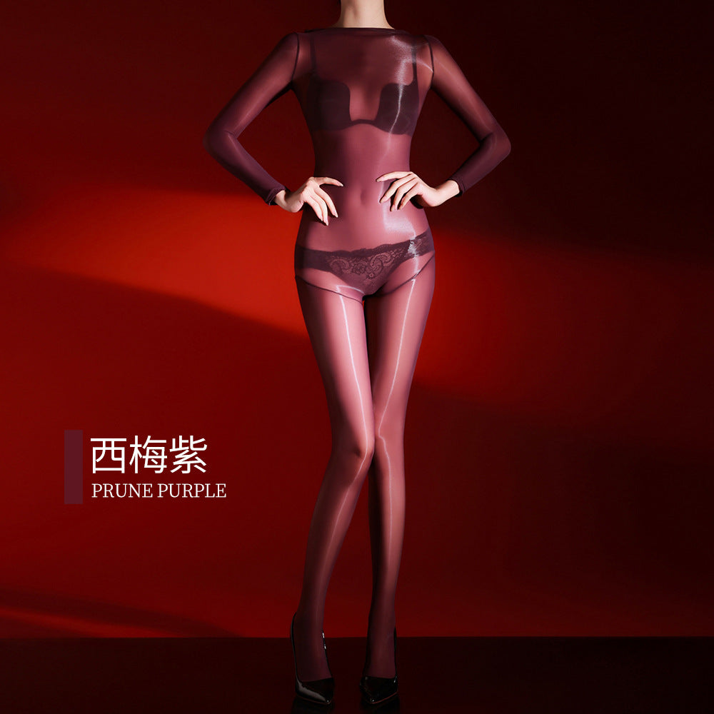 Plus Size 3D High-Density Satin Lingerie Jumpsuit