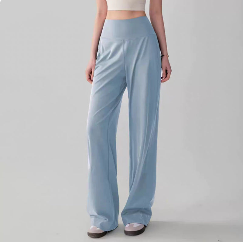High Waisted Wide Leg Yoga Pants Women Loose Drape Slimming