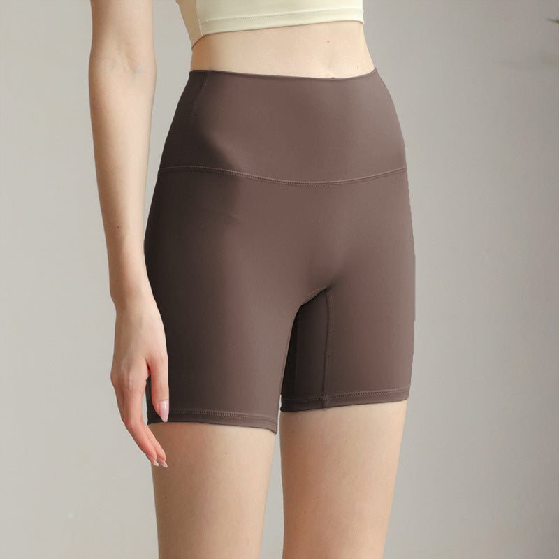High-Waisted Peach-Booty Yoga Shorts for Fitness & Activewear