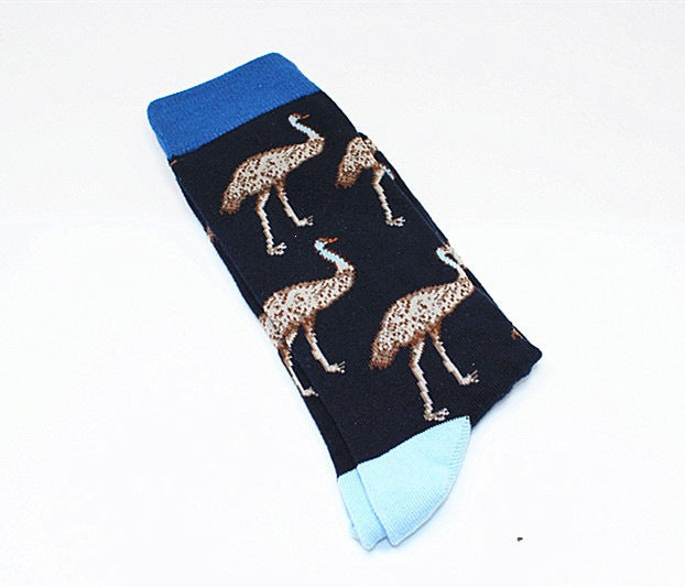 Fun Animal Print Crew Socks - Novelty Cotton Socks for Men & Women