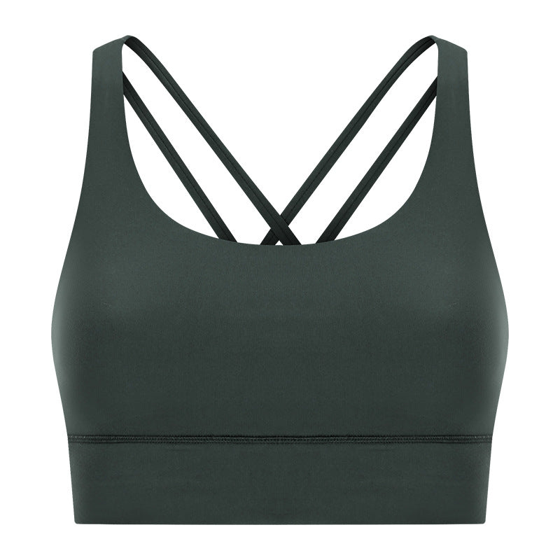 High-Intensity Supportive Crossover Back Yoga Bra