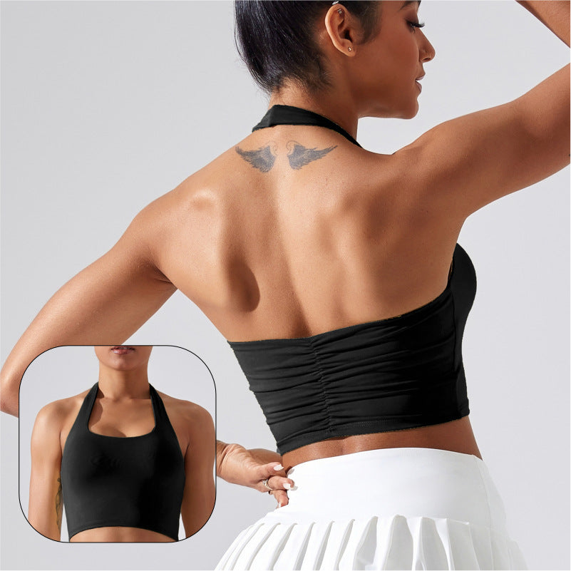 High Support Halter Neck Sports Bra Butterluxe Fabric