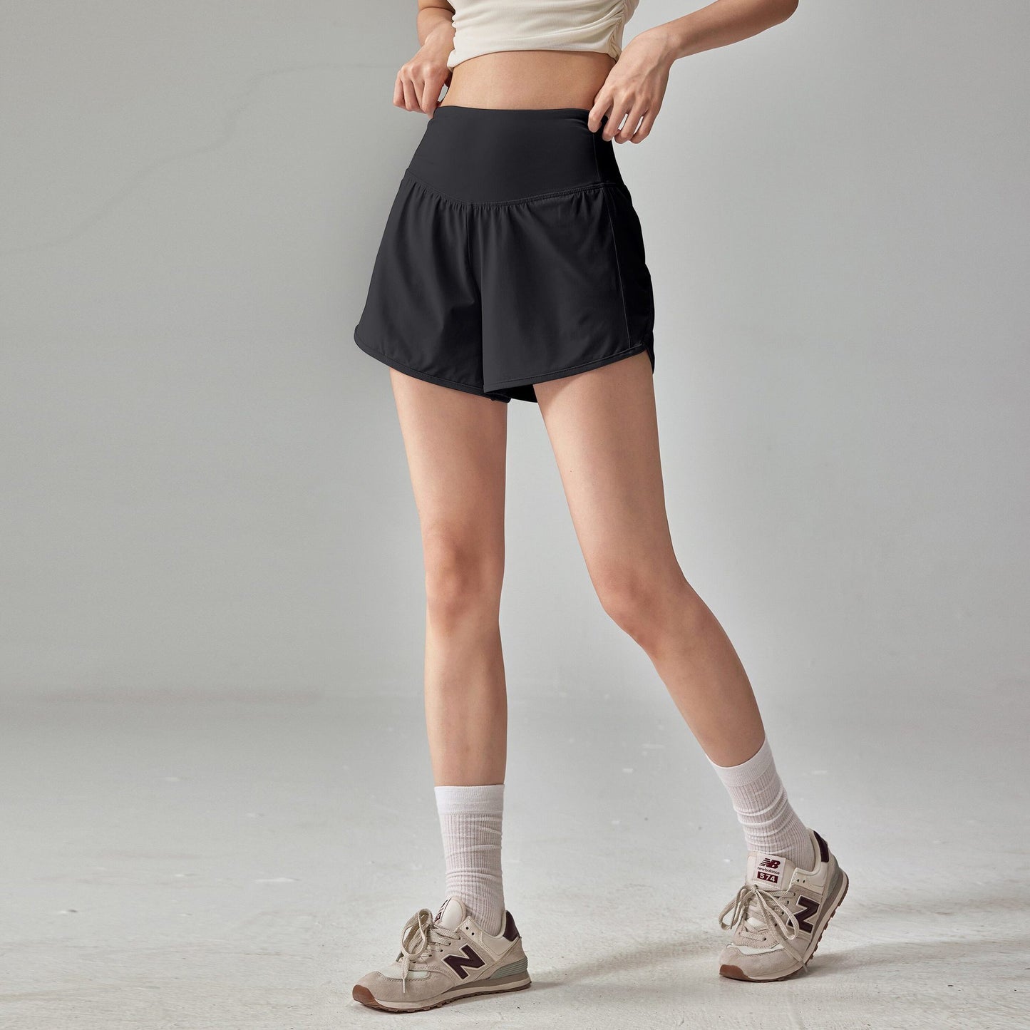 high-waisted anti-see-through shorts women summer athletic shorts quick dry yoga running fitness shorts