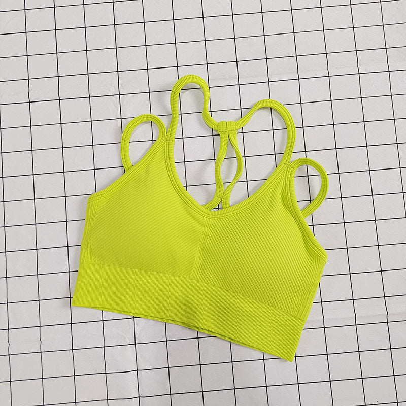 Nude feel sport bra with crisscross back