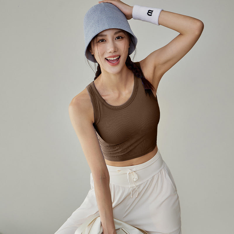 Starry Blue Seamless Supportive Crop Top High Intensity Activewear