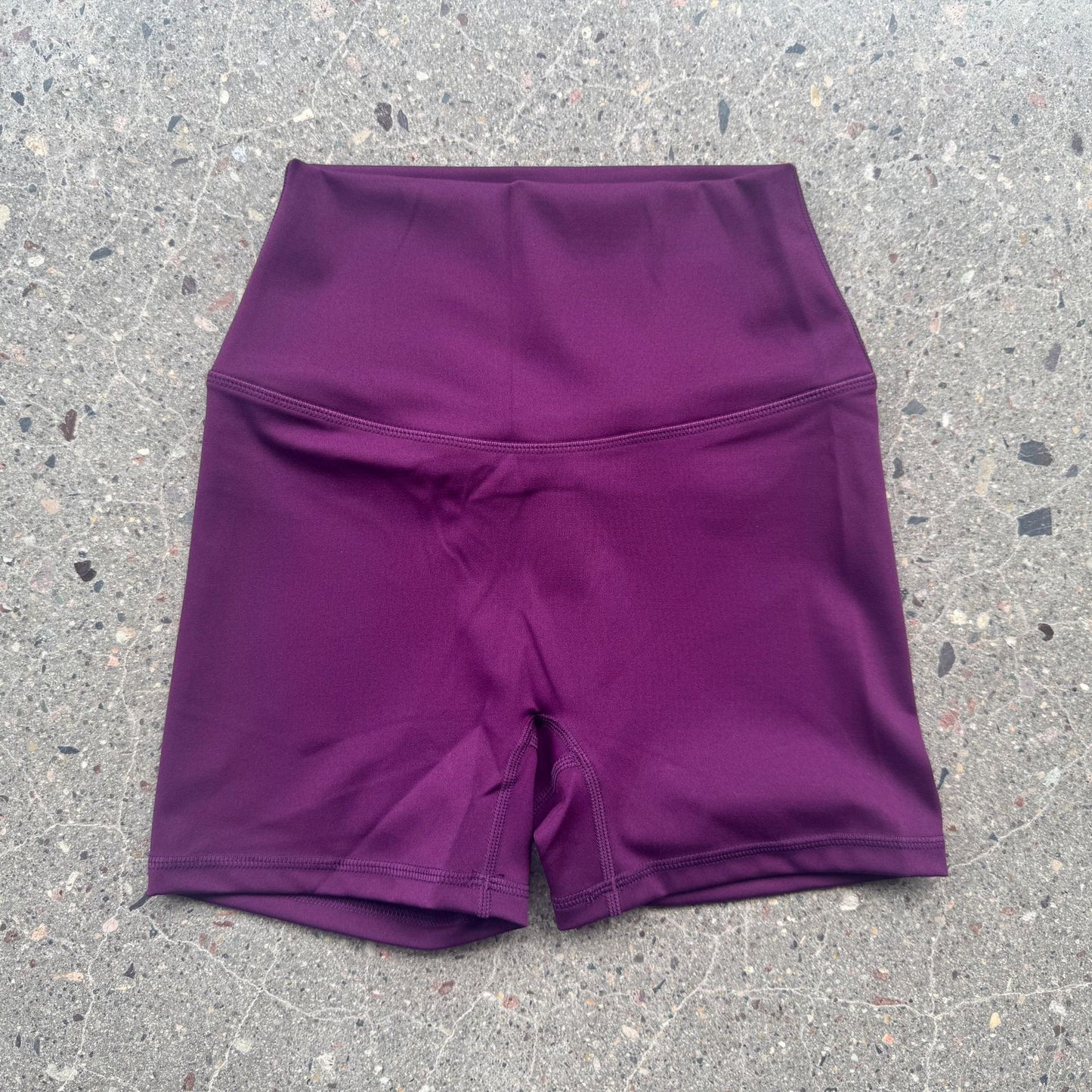 Magenta High Waist Yoga Shorts for Summer