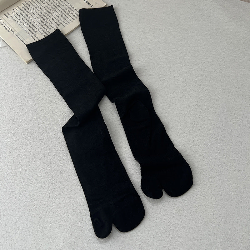 Tabi Split Toe Socks Women - Sheer Mesh Calf High Summer Socks
