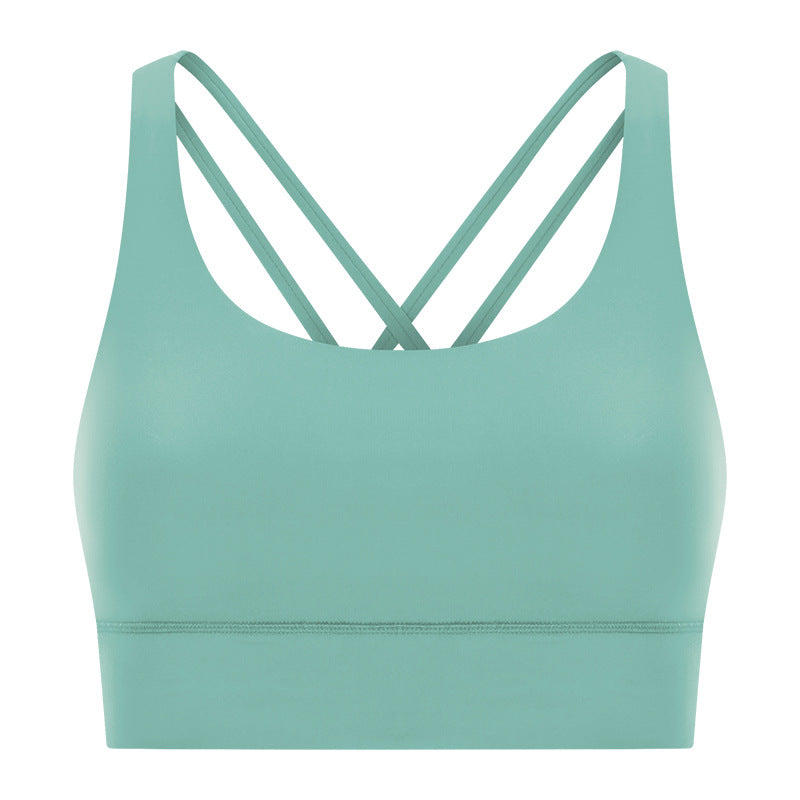 cross criss back sports bra high impact lift