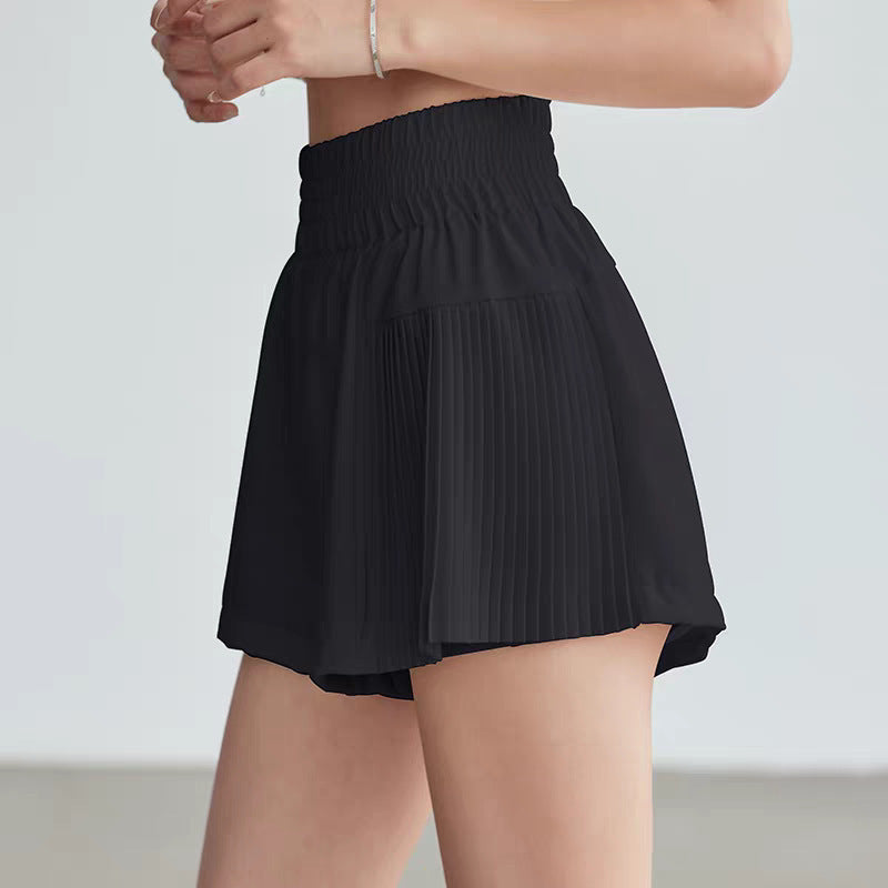Wide Leg Pleated Shorts - Summer Lounge Activewear