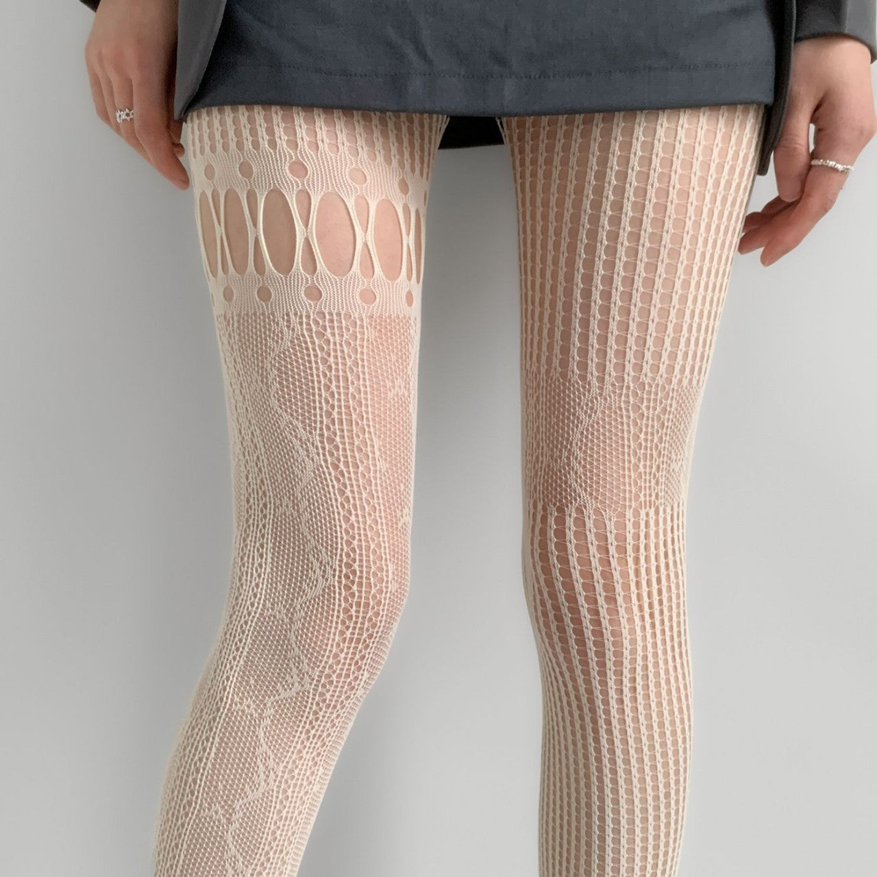 Lace Floral Mesh Tights - Sheer Patterned Pantyhose for Women