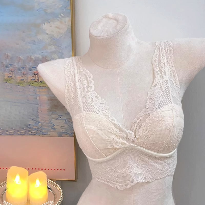 French Lace Camisole Bra Apricot