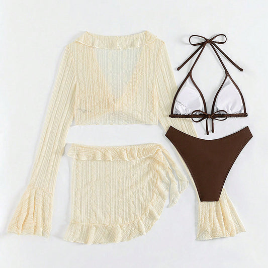 Mesh Wrap Bikini Set
