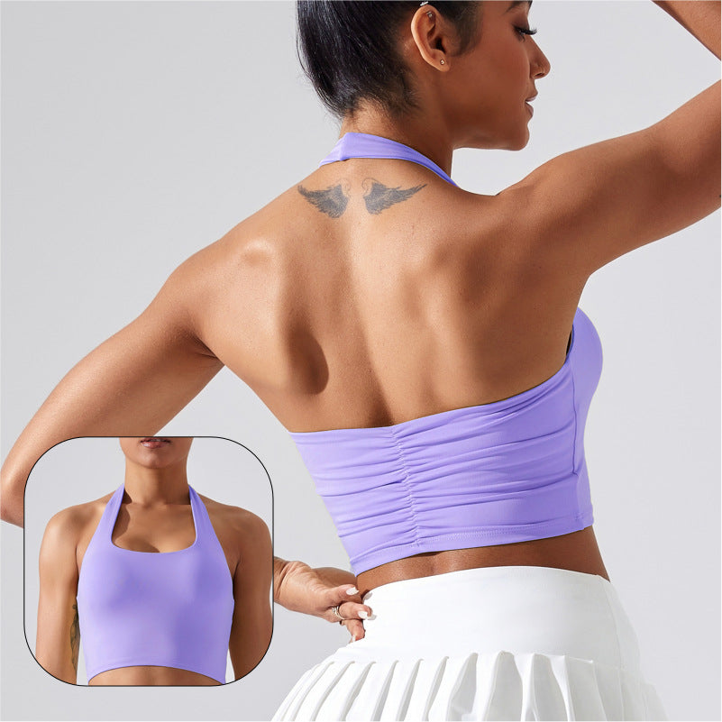 High Support Halter Neck Sports Bra Butterluxe Fabric