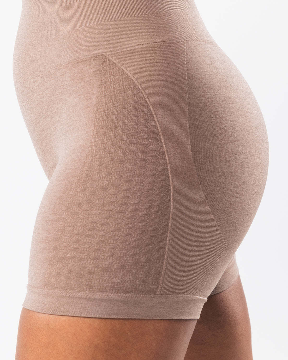 High-Waisted Textured Jacquard Butt-Lifting Yoga Shorts