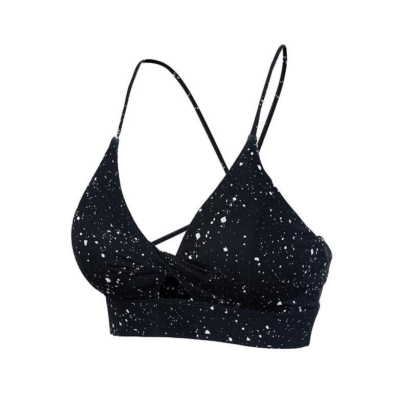 Thin Strap High Elastic Sports Bra for Yoga Fitness & Outdoor Activity