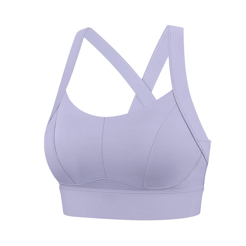 High-Intensity Running Sports Bra - Anti-Vibration Pull-Through Support Bra