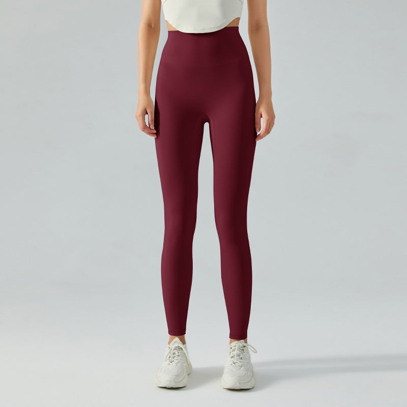宁波安玖高腰提臀裸感瑜伽裤女高弹紧身薄款快干健身运动九分裤女