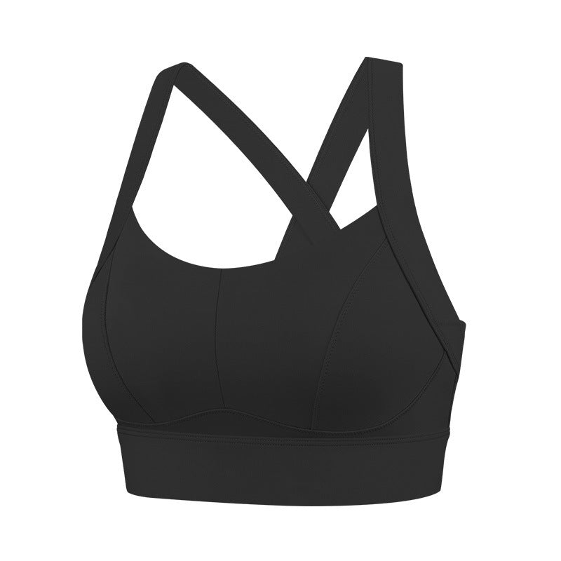 High-Intensity Running Sports Bra - Anti-Vibration Pull-Through Support Bra