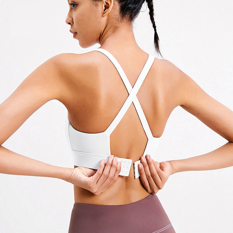 High-Impact Support Sports Bra with Anti-Shock Back Design, Moisture-Wicking and Lifted Bust