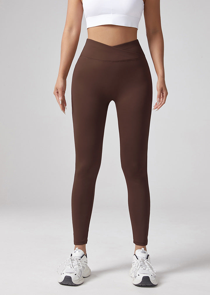 V-Waist Yoga Leggings Women Peach Butt Lift High-Waist Training Pants