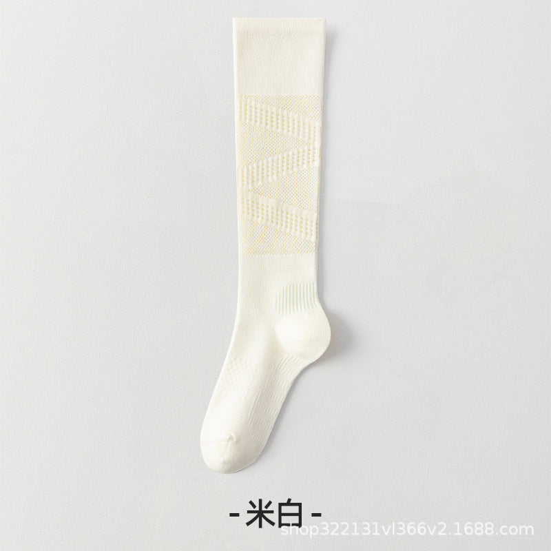 Breathable Mesh Calf Compression Socks for Women - Sporty Everyday Wear