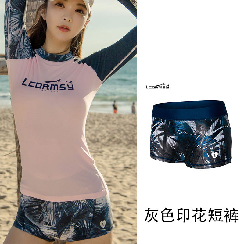 UPF 50+ Long Sleeve Rash Guard & High-Waisted Triangle Briefs