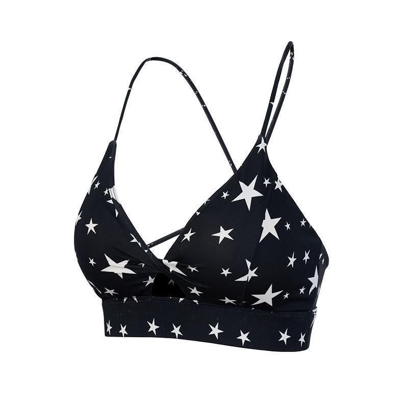 Thin Strap High Elastic Sports Bra for Yoga Fitness & Outdoor Activity