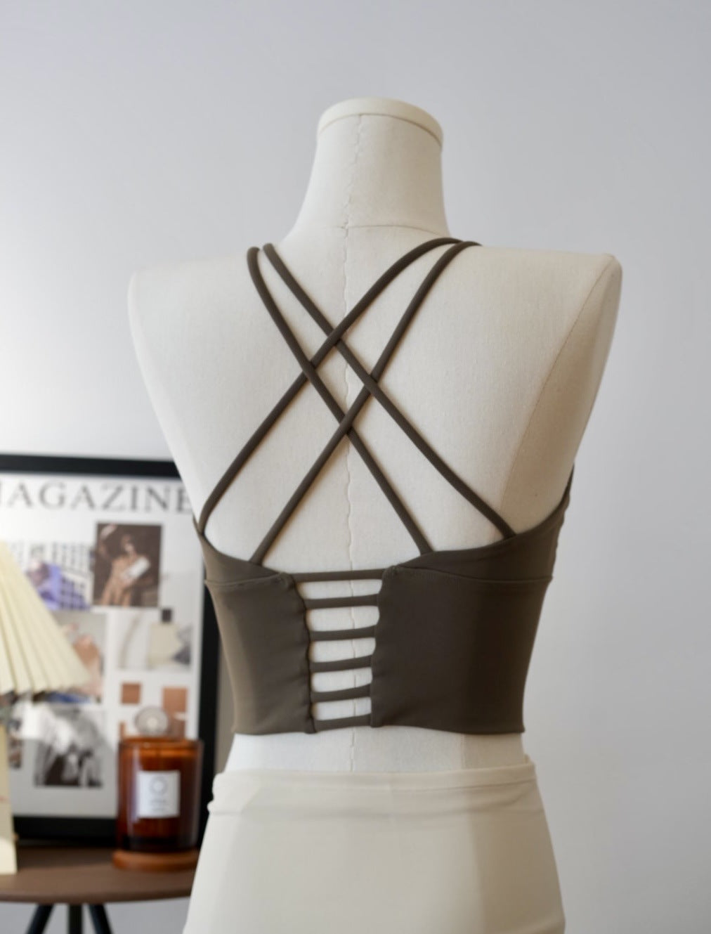 Padded Cross Strap Sports Bra Longline Yoga Vest - Summer 2026