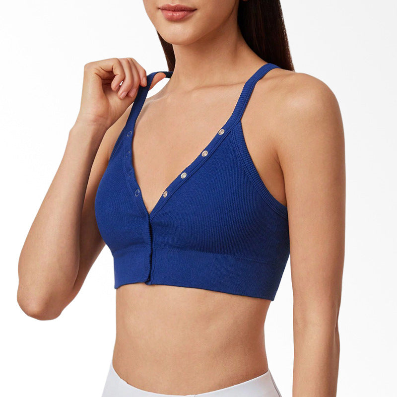 Ribbed sleeveless underlayer with built-in bra cups