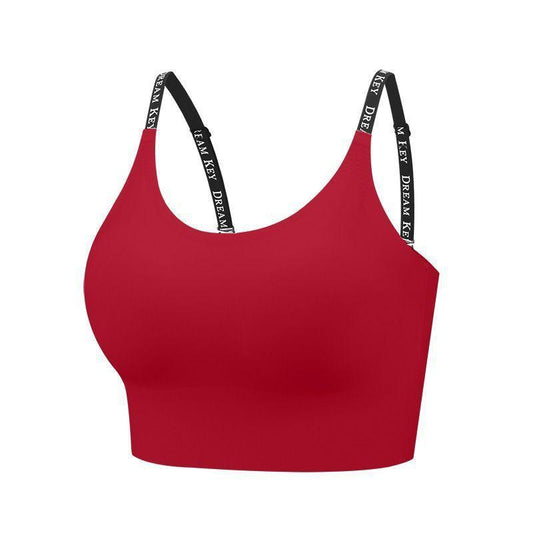 Adjustable Strap Crop Tank Sports Bra Jelly Gel Pad Yoga Gym